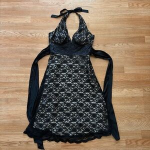 Black Lace Midi Dress